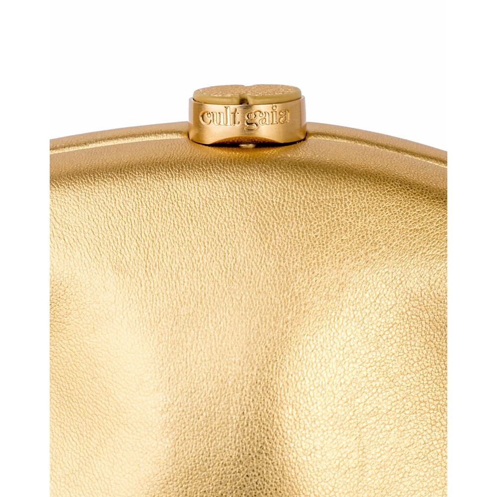 Cult Gaia Caldera Clutch Brass Metallic Leather Sculptural Minaudière Bag $598 - Picture 9 of 16